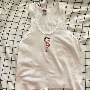Betty boop crop tank